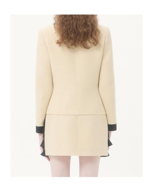 Valentino Natural Bow Detailed Tweed Jacket