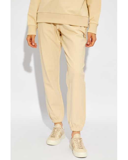 Moncler Natural Logo Patch Track Pants