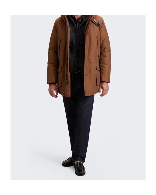 Woolrich Brown Arctic Hooded Parka for men