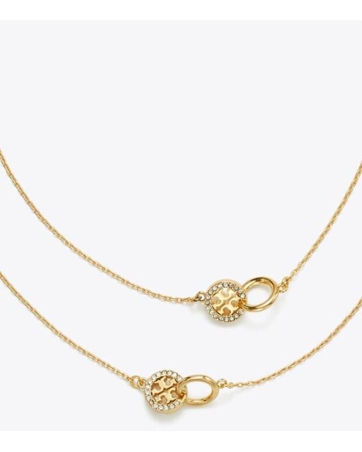Tory Burch White Round-Motifs Long Necklace