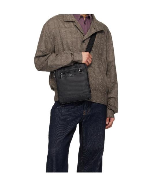 Boss Black Logo-Plaque Messenger Bag for men