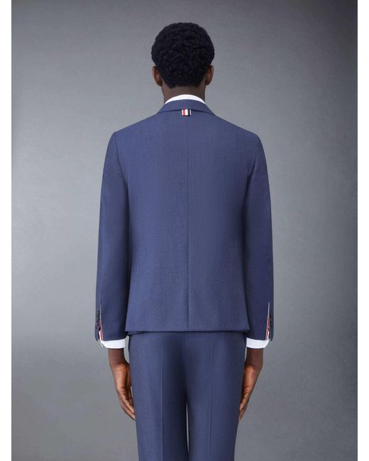 Thom Browne Blue Single-Breasted Long Sleeved Blazer for men