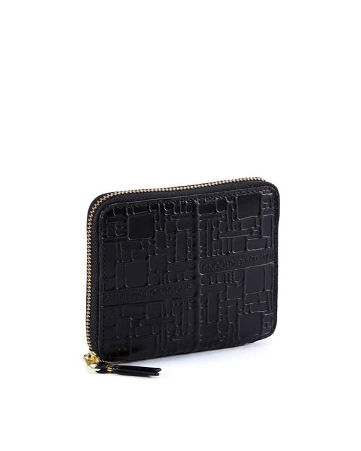 Comme des Garçons Black Comme Des Garçons Wallet Embossed Logotype Wallet for men