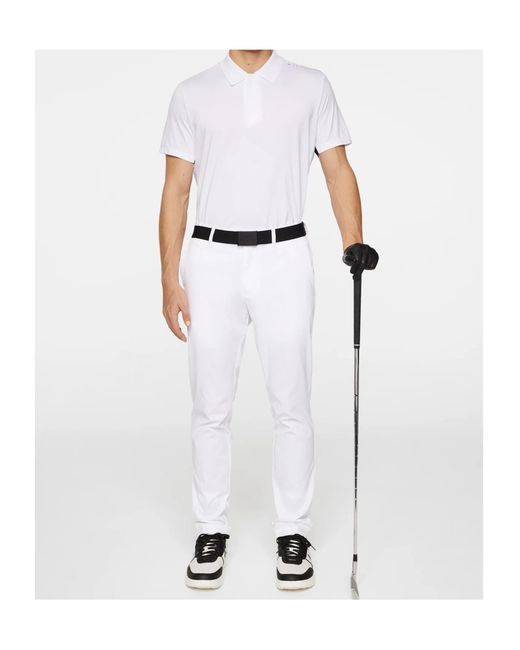 J.Lindeberg White Aleks Polo Shirt for men