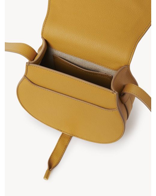 Chloé Yellow Small Marcie Leather Crossbody Bag