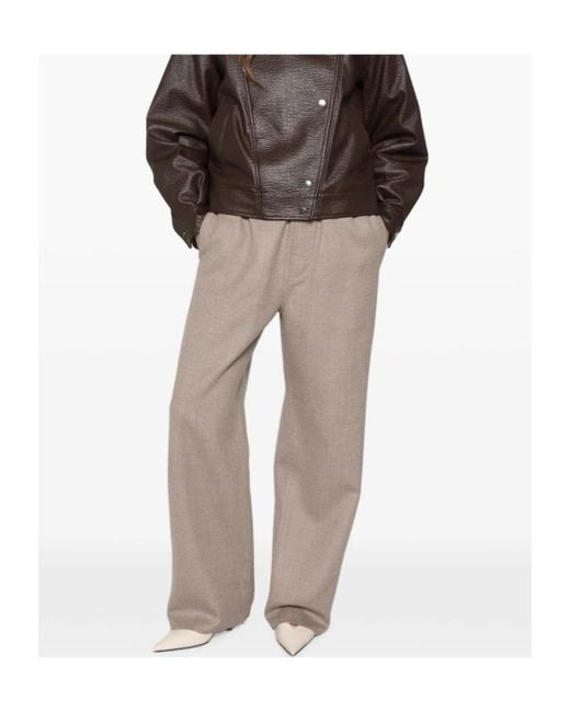 Carven Gray Elastic Waist Casual Pants