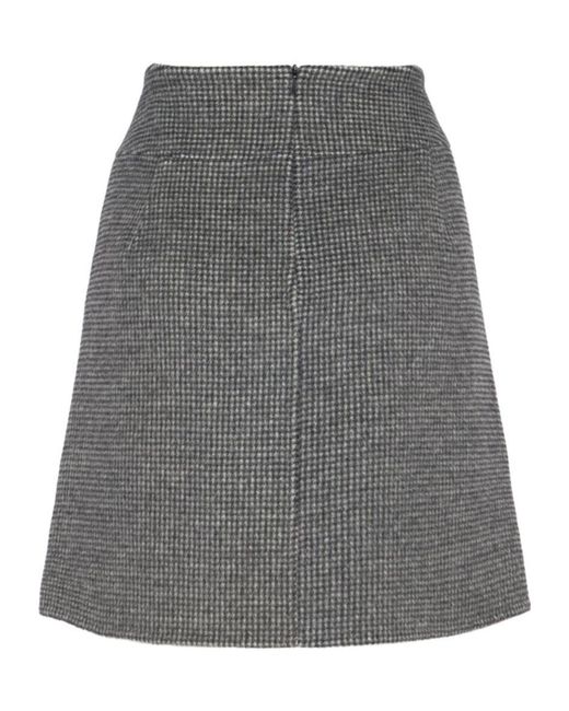 Max Mara Gray Zippered Skirt