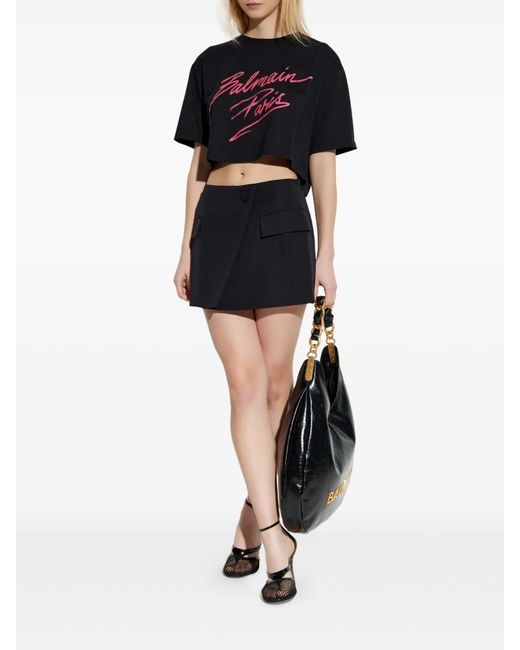 Balmain Black Tailored Mini Skirt