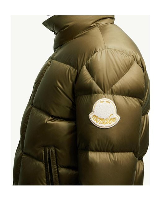 Moncler Green Tripiti Logo Patch Puffer Jacket for men