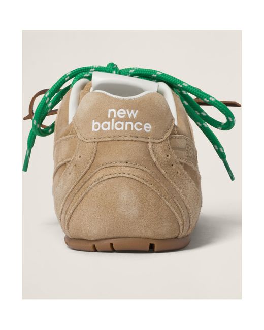 Miu Miu Brown X New Balance 530 Sl Lace-Up Sneakers