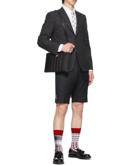 Thom Browne Black Bar Motif Single-Breasted Blazer for men