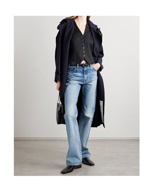 Nili Lotan Black Angelina Pinstripe Vest