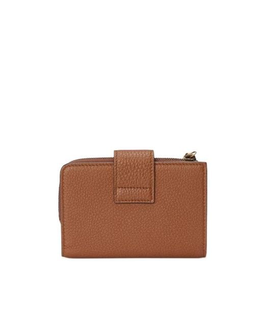 Gucci Brown Medium Double G Wallet With Bamboo