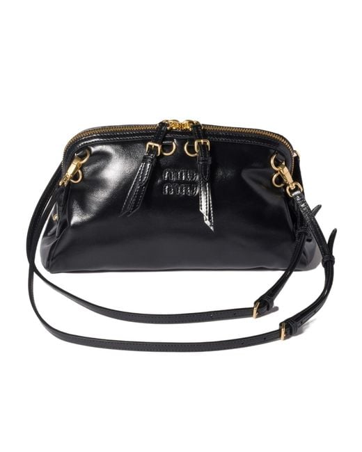 Miu Miu Black Caprice Leather Clutch