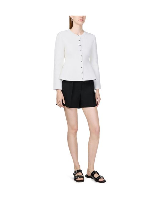 Loewe White Cotton And Silk Cardigan