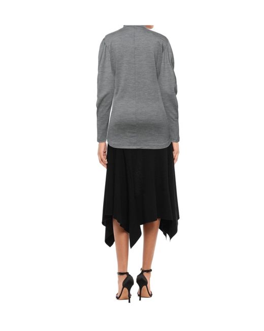 Isabel Marant Gray Long Sleeve Turtleneck Top