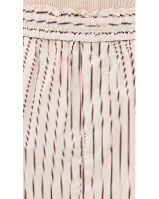 Rag & Bone White Striped Mini Skirt