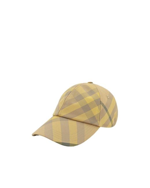 Burberry Natural Check Printed Baseball Cap