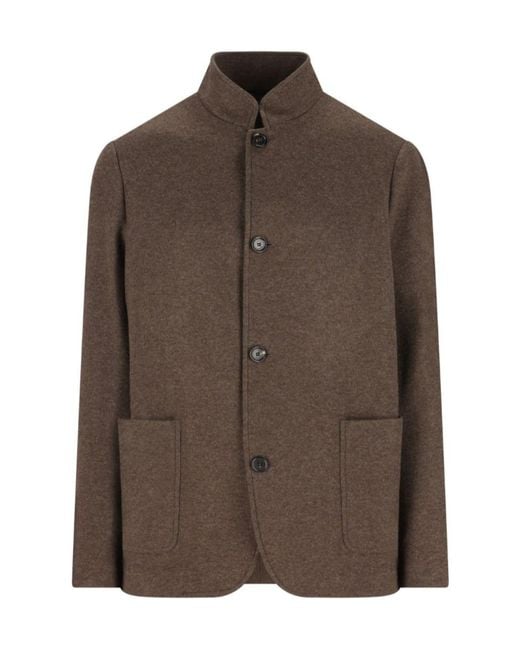 Loro Piana Brown Spagna Button-Up Jacket for men