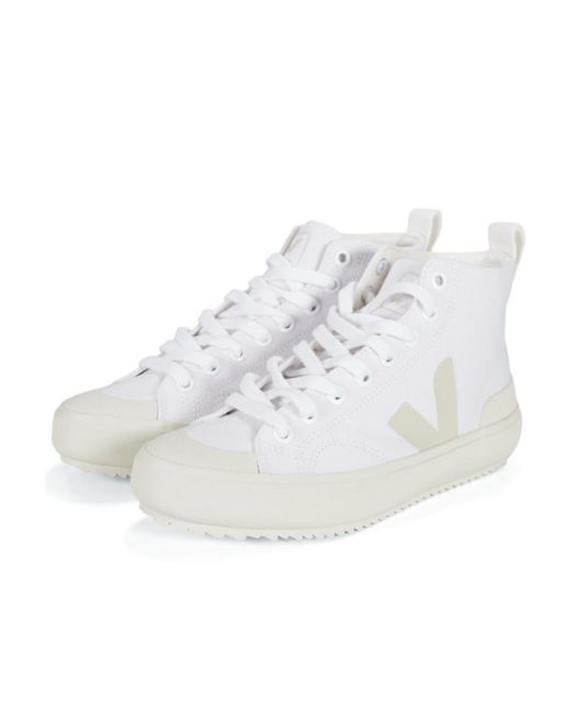 Veja White High-Top Canvas Sneakers for men