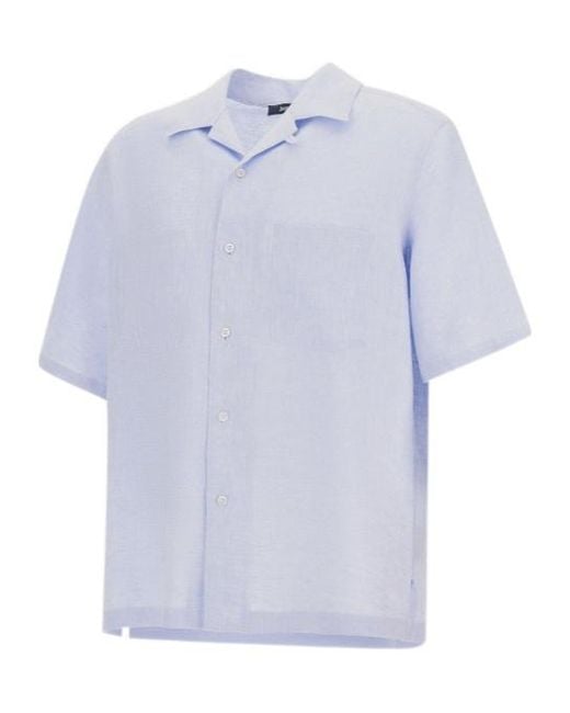 Herno Blue Short-Sleeved Shirt for men