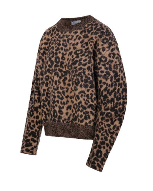 Nude Gray Leopard-Print Sweater