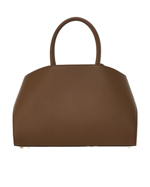 Ferragamo Brown Logo Buckle Shoulder Bag