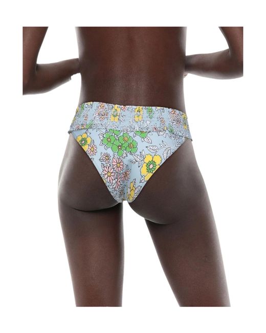 Tory Burch Blue Floral-Print Bikinis