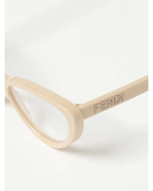 Fendi White Eyewear Butterfly Frame Glasses for men