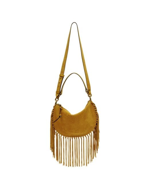 Isabel Marant Metallic Oskan Soft Zipped Bag Fringe