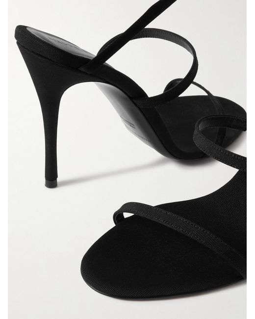 Magda Butrym Black Appliqué High-Heeled Sandals