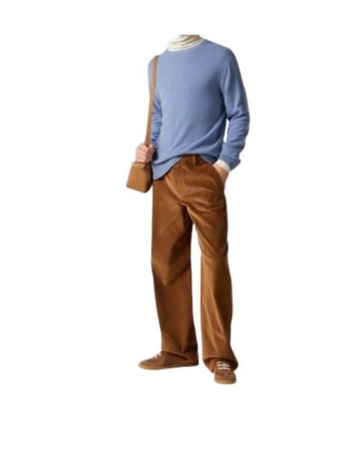 LeKasha Blue Colmar Cashmere Sweater for men