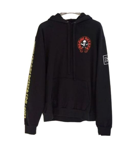 Chrome Hearts Black Long-Sleeved Zip-Up Sweatshirt for men