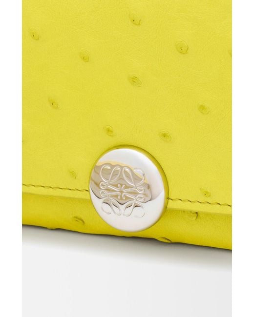 Loewe Yellow Pebble Wallet On Chain