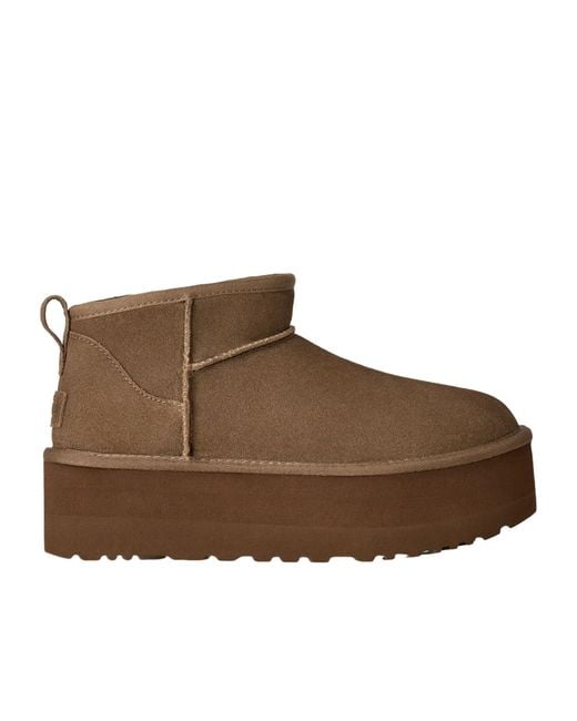 Ugg Brown Classic Ultra Mini Platform Boots