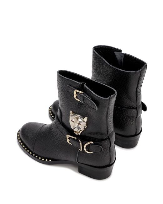 Philipp Plein Black Logo Booties