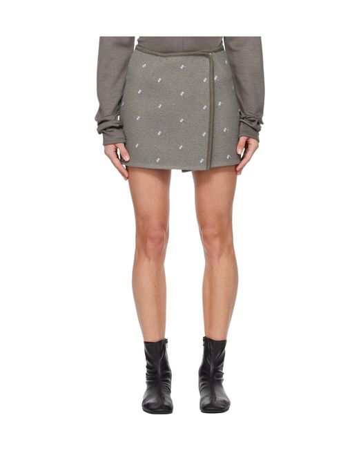 Rier Gray Walker Mini Skirt