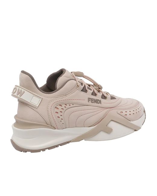 Fendi Gray Flow Low-Top Sneakers
