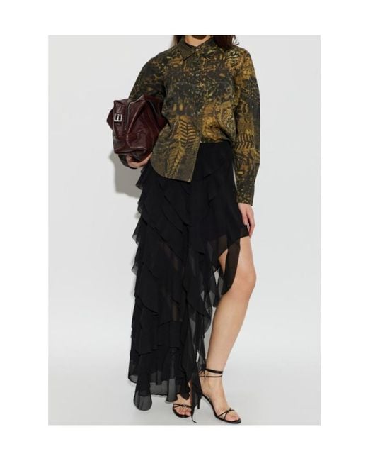 AllSaints Green Long-Sleeved Shirt
