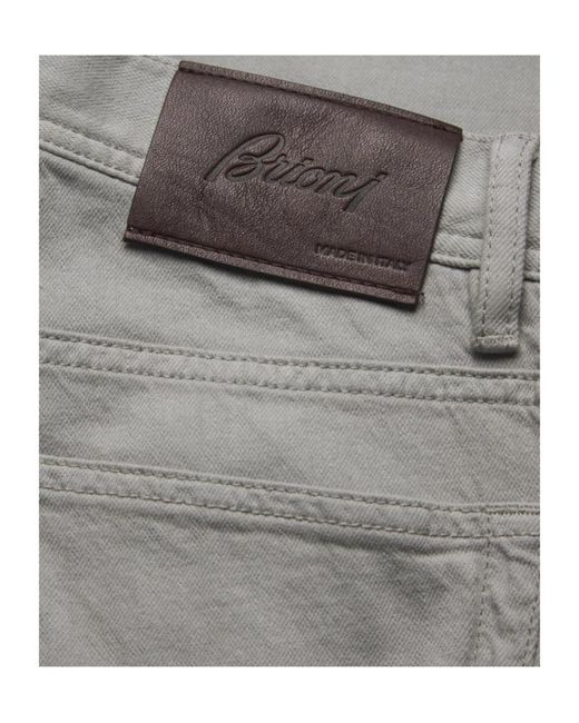 Brioni Gray Slim Fit Jeans for men