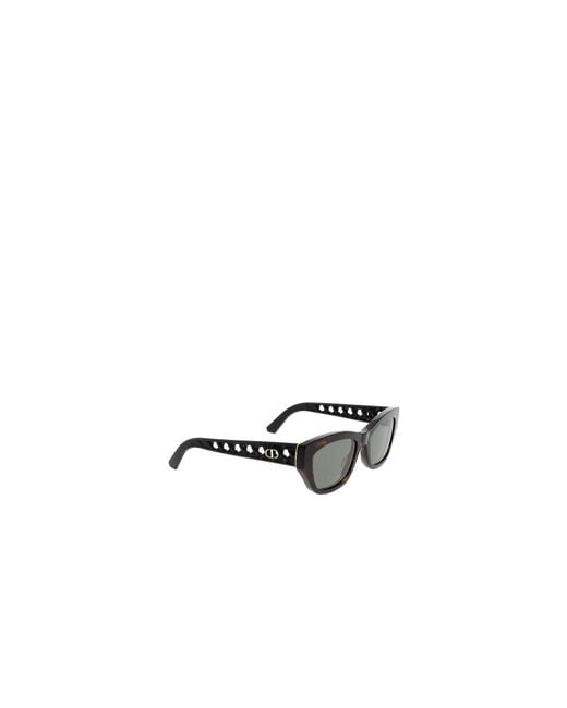 Dior White Eyewear Cat Eye Frame Sunglasses