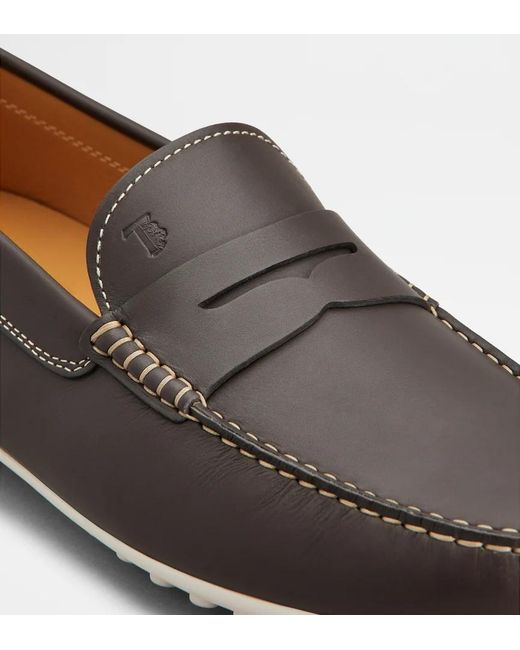 Tod's Brown Round-Toe Loafers for men