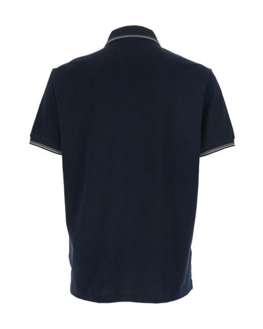Emporio Armani Blue Micro Logo Slim Polo Shirt for men