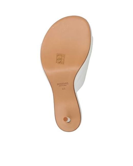 Jacquemus White Minimalist Leather Sandals