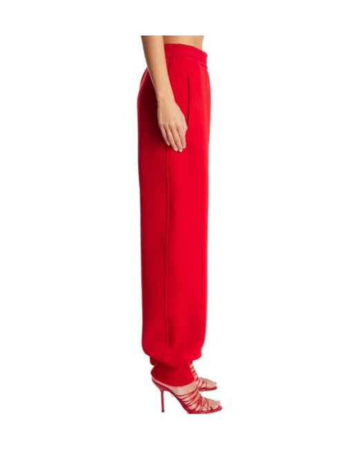 Jil Sander Red Elasticated Track Pants