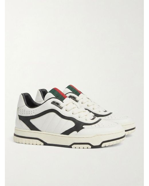 Gucci White Re-Web Sneakers