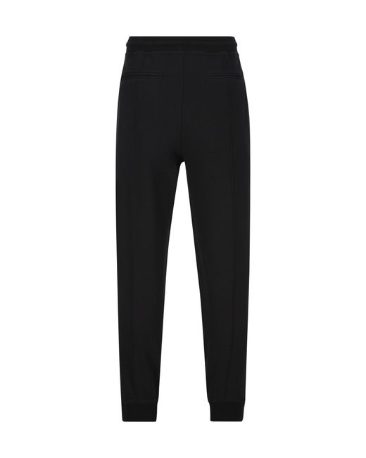 Brunello Cucinelli Black Drawstring Terry Sweatpants for men