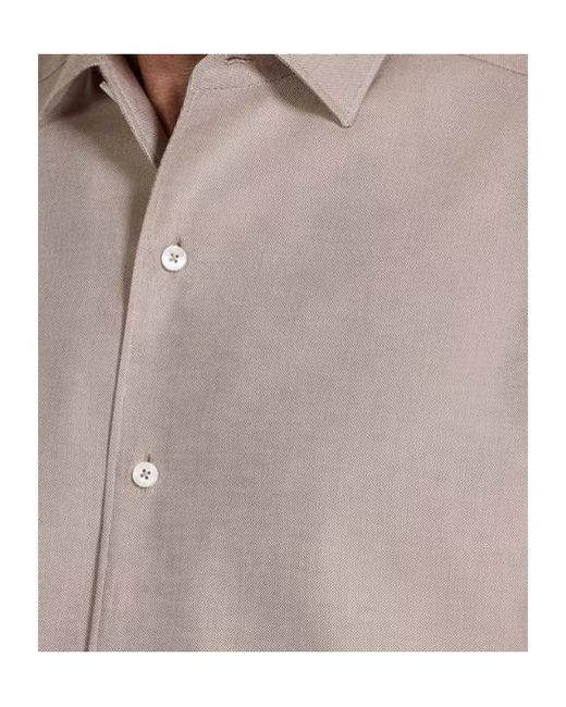 Zegna Brown Cashco Shirt for men