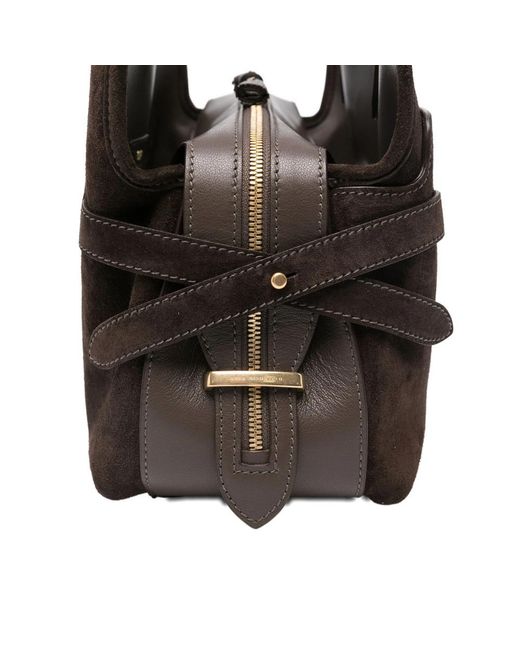 Anya Hindmarch Black Logo Plaque Tote Bag