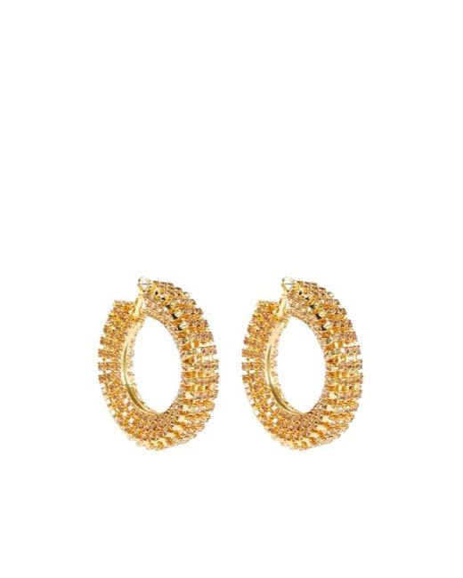 Magda Butrym Metallic Crystal-Embellished Hoop Earrings